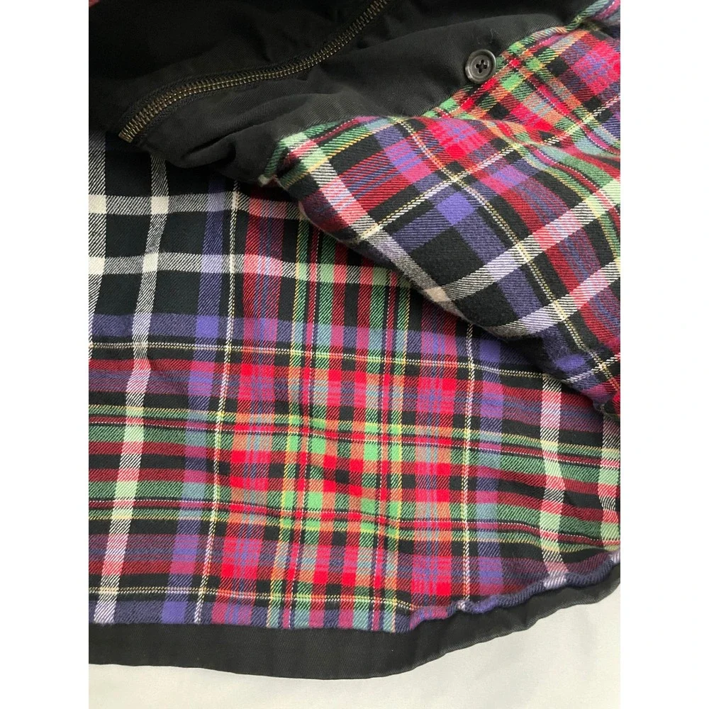 Vintage Polo Ralph Lauren Harrington Jacket 2XB Black Plaid Lined Cotton
